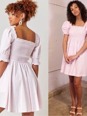 Hill House Pink Gingham Smocked Nap Dress